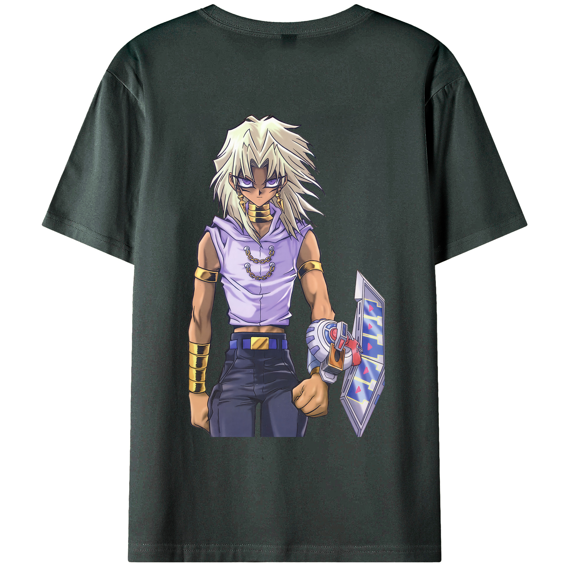 （画像用） 遊☆戯☆王 Yu-Gi-Oh! 綿100％ メンズ半袖Tシャツ（バックプリント） 通気性